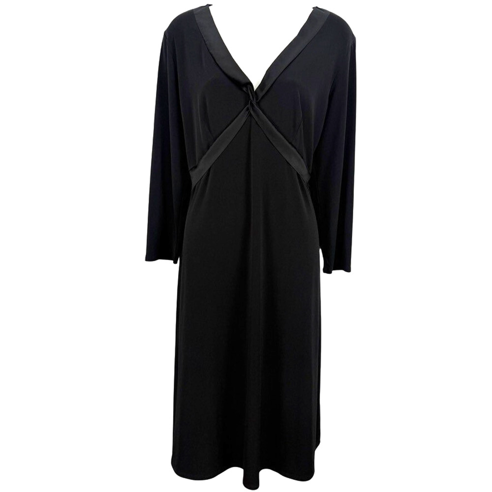 BCBG Paris Vintage Babydoll Jersey Knit Empire Waist Midi Whimsigoth Dress XL